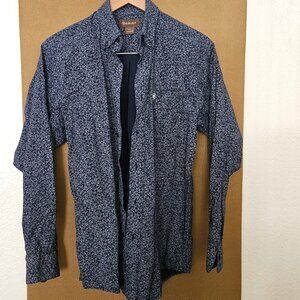 Ariat Blue Western Floral Print Button Shirt